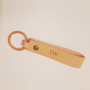 Personalised Handcrafted Leather Keyring