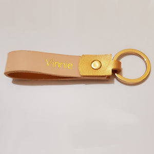 Personalised Handcrafted Leather Keyring