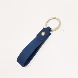 Looped Leather Keyring in Purple, Green, Blue or Burgundy - Personalised & Handcrafted